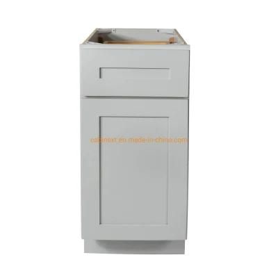 Manufacture Wooden Furniture Modern Solid Wood Kitchen Cabinets Grey Shaker
