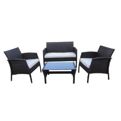 Best Seller Promotional Cheap 4PCS Rattan Sofa Set Wicker Resin Outdoor Furniture