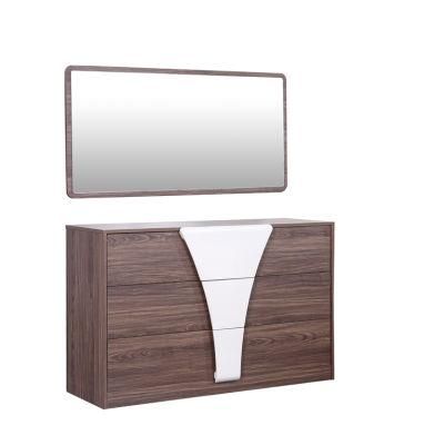 Modern MDF Bedroom Dresser with Mirror