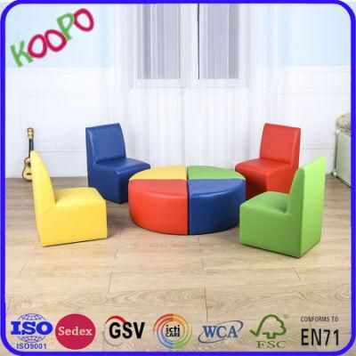 Pre-Shool Set - Kids Furniture Chair with Ottoman 8 Pieces Sets