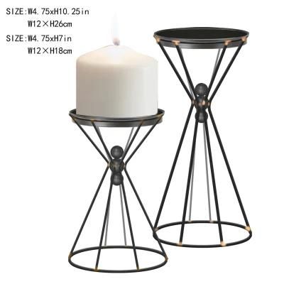 New Design Antique Color Candle Holder with Creative Round Corner