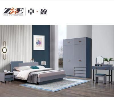Bedroom Furniture Set with Wardrobe 4 Doors and Top Cabinet