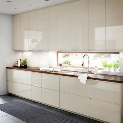 European Style Solid Cherry Wood Luxury Kitchen Cabinet