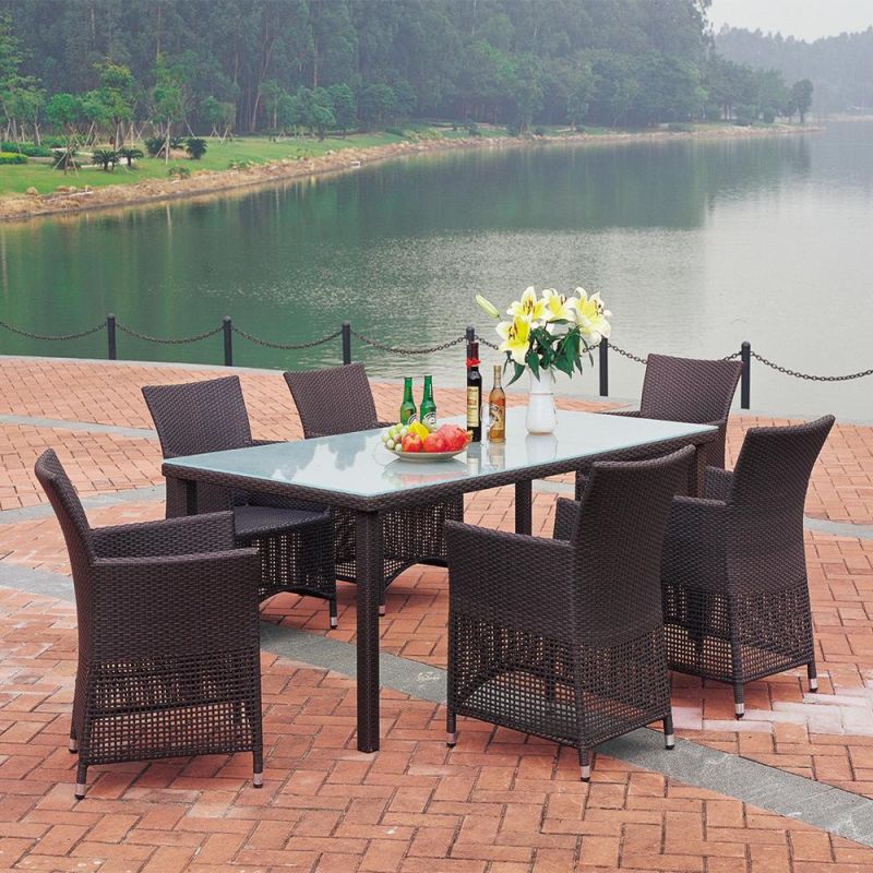 Popular Outdoor European Style Patio Furniture and Leisure Rattan Bistro Table and Chair Set