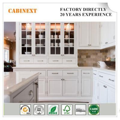 Cheap White Modern Design Kitchen Cabinet with Fancy Look