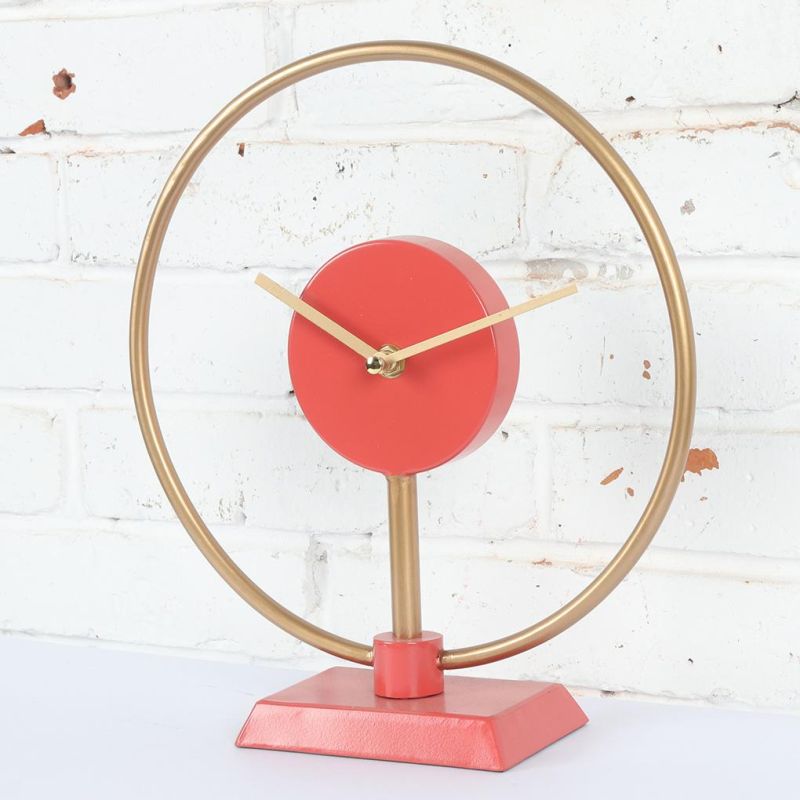 Iron Table Clock for Living Room, Simple Style Table Clock, Promotional Gift Desk Clock, Metal Mantel Clock
