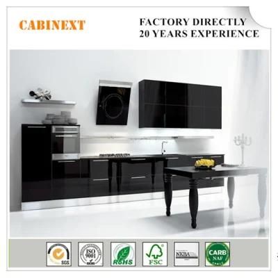 American Style Black Customized Dark Painted Kitchen Cabinets Near Me