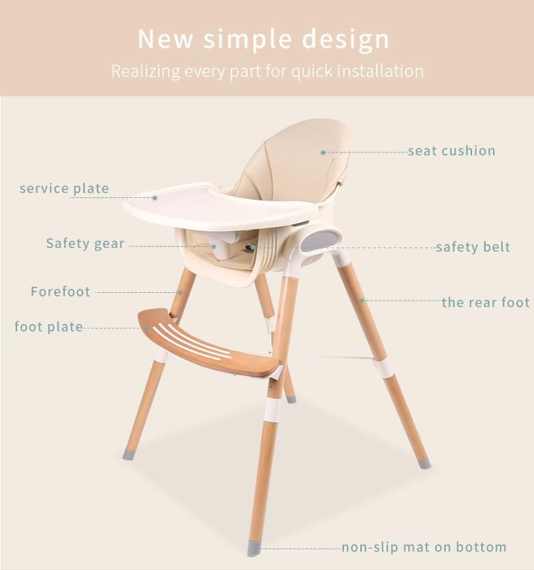 Baby Furniture Wooden Baby Sitting Dining High Chair