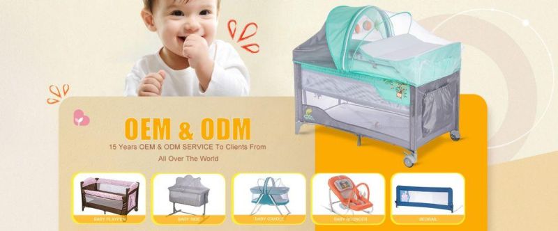 Factory Baby Bed with Mosquito Net / The Wheels Baby Cradle/The Rocking Function Bed /One Hand Folding Bed