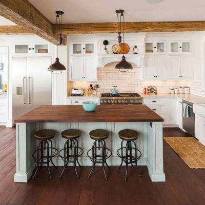China Customized Free Sample Stylish Farmhouse Design Idea Provider Plywood Kitchen Cabinets
