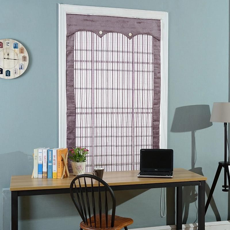 European Luxury Style Romantic Design Transparent Sheer Roman Blind