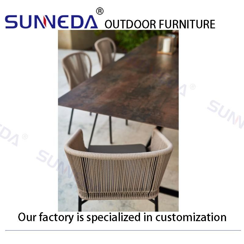 Outdoor Dining Chair Rattan Wicker Cast Aluminum Patio Furniture Chair