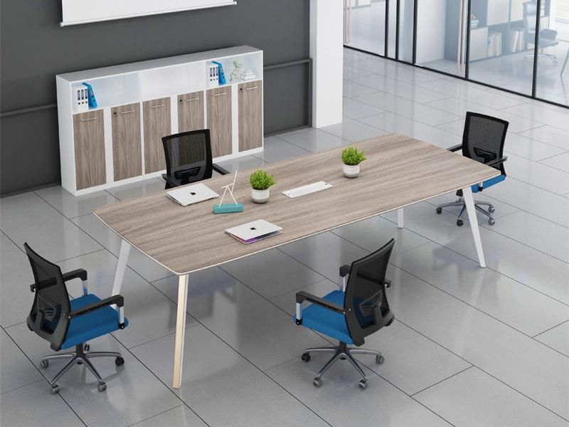 Wholesales Promotion European Office Furniture Conference Meeting Wooden Oval Table