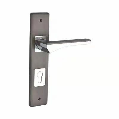 Continental Antique Handle Lock for Wooden Doors Zinc Alloy Door Handle Lock on Plate