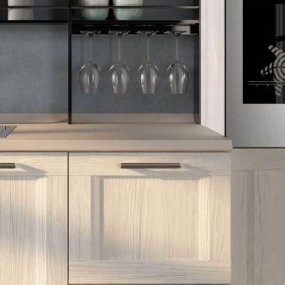 Modern European Style Fashionable Free Design Wood Veneer Matte Kitchen Cabinet