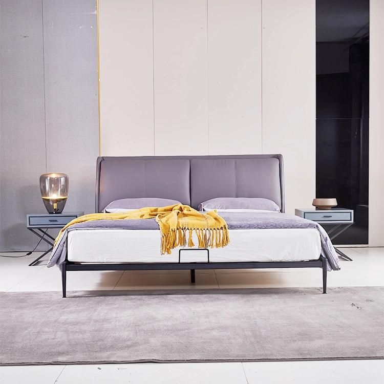 Hot Sale Nordic European Style Bedroom Furniture King Queen Size Metal Bed