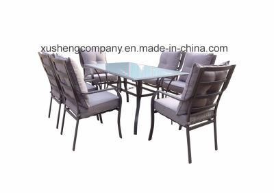Aluminum+ Steel 7PCS Furniture by Table+Chairs