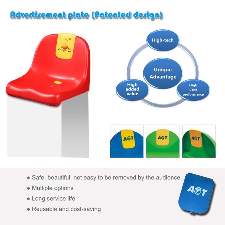 High Back PP Injection Molded Plastic Stadium Seats Sillas Plastica