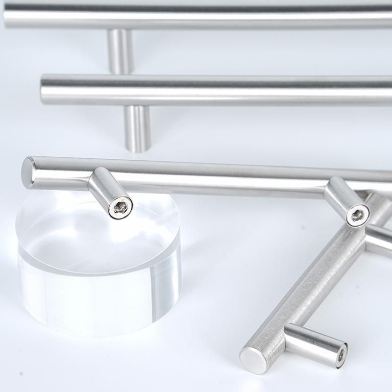 Factory Price Furniture Kitchen Hardware Accessories Stainless Steel T-Shape Door Handle Ss201 Hollow T Bar Shape Handles Bathroom Cabinet Drawer Pull Handle