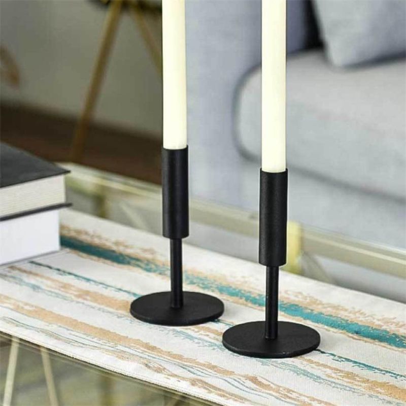 Home Candlestick Ornaments Aromatherapy Rod Wax Seat Metal Iron Texture Decoration