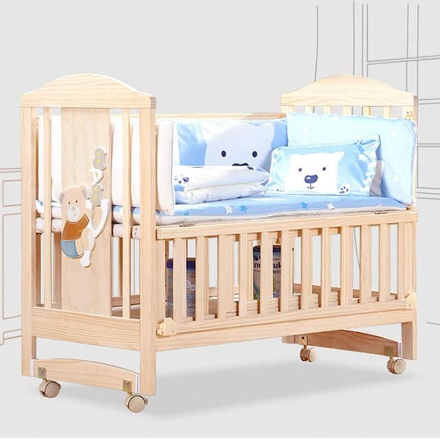 Baby Bed Wooden White, Custom Large European Cribs