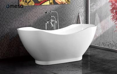 White Acrylic Freestanding Bathtub with European Design