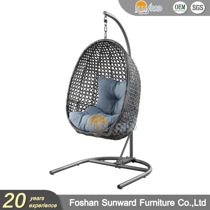 Hot Sale European Modern Leisure Garden Handmade Weaving UV Resistance PE Rattan Wicker Home Resort Hotel Villa Indoor and Outdoor Hanging Egg Chair