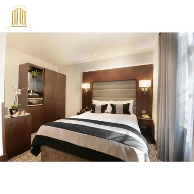 New Luxury Classic Style Custom Made Wholesale Solid Wood Hotel Bedroom Furniture Suit