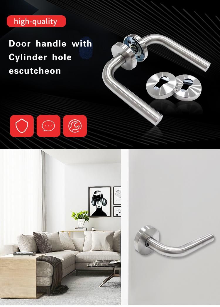 Amazon Hot Sale Stainless Stain Door Handle Stain Nickel Tube Shape Door Handle