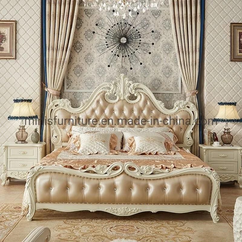 (MN-MB91) European Royal Style Furniture Bedroom Wooden Bed