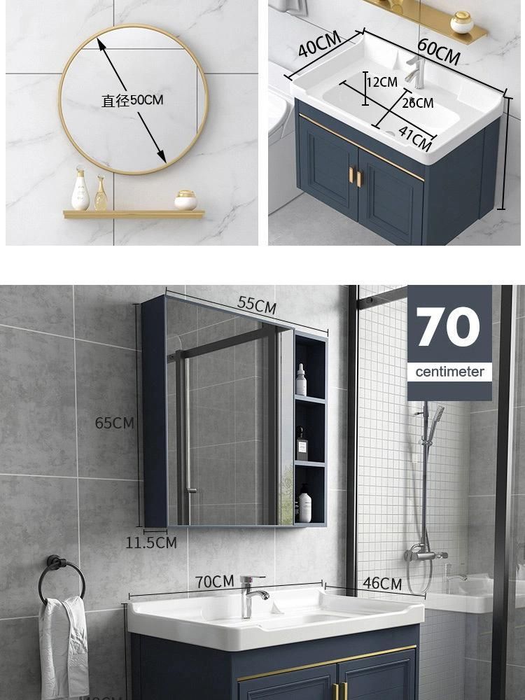 European Style with Washbasin PVC Furniture PVC Simple MDF Bathroom Cabinet