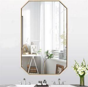 Nordic Bathroom Mirror Octagonal Bathroom Mirror Bathroom Mirror Wall Hotel Wall Mirror Metal Mirror
