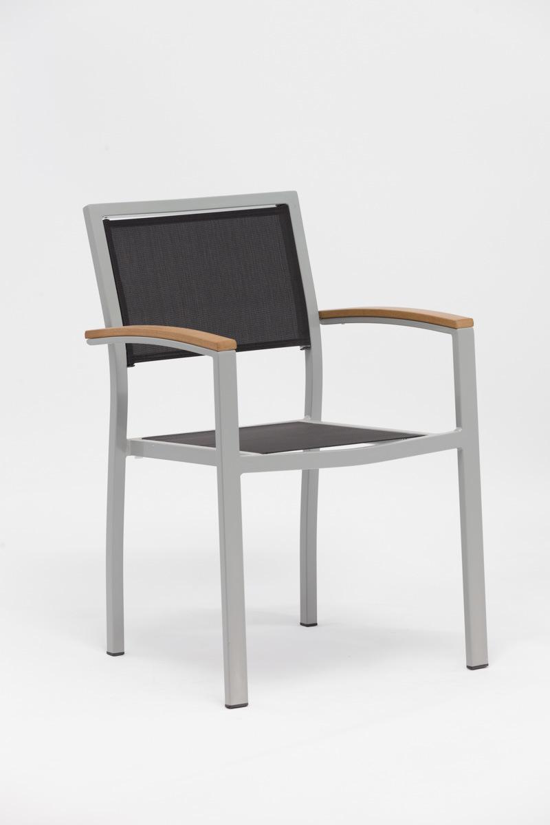 Textilene Fabric Outdoor Cafe Dining Chair
