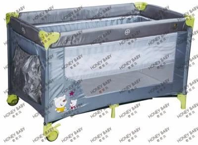 Baby Travel Cot Playard Play Yard Infant Bed Fence Playpen with Toy Pocket En716
