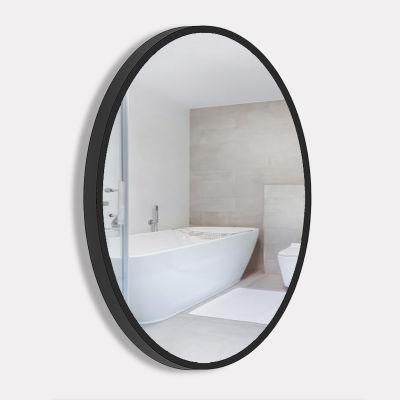 Thick Black Frame Wall Hanghing Decor Mirror Hotel Bathroom Design
